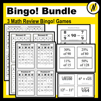 Preview of Math Bingo! Review Games Bundle