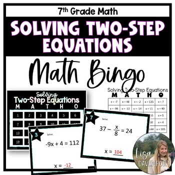 Preview of Two Step Equations - Math Bingo Game