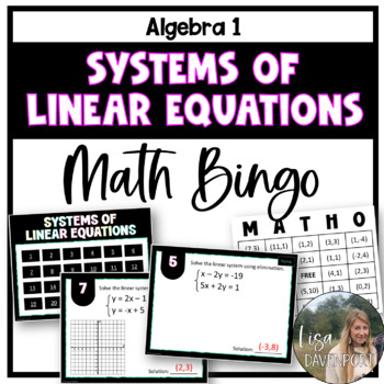 Preview of Systems of Linear Equations - Math Bingo Game