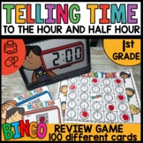 Telling Time Bingo Game | Telling Time to the Hour and Half Hour