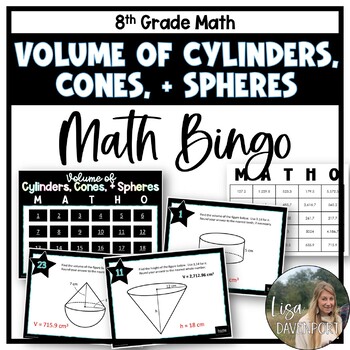 Preview of Volume of Cylinders Cones and Spheres - Math Bingo Game
