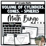 Volume of Cylinders Cones and Spheres - Math Bingo Game