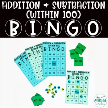 Preview of Math Bingo for 2nd Grade - Addition and Subtraction (Within 100)