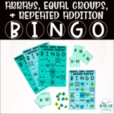 Math Bingo for 2nd Grade - Arrays, Equal Groups, & Repeate