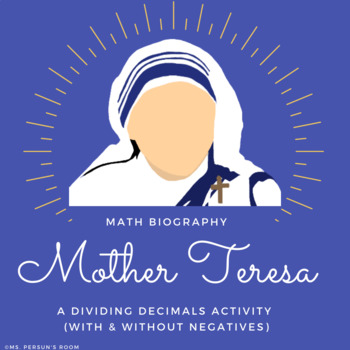 Preview of Dividing Decimals Worksheet (differentiated) - Mother Teresa