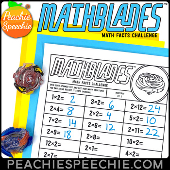 Math Blades Spinner Toy Math Facts Worksheets By Peachie