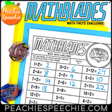 Math Blades Spinner Toy Math Facts Worksheets by Peachie Speechie