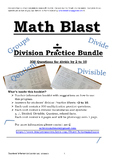 Math Blast Division for 2 to 10 times table Bundle with 30