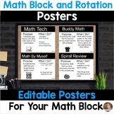 Math Block and Math Rotations Poster- Google Slides Editable File