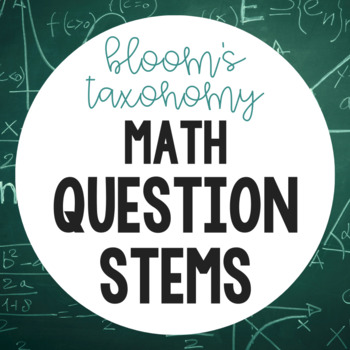 Preview of Bloom's Question Stems (Math)