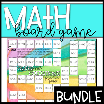 Math Board Game Bundle by Grace Hartman | Teachers Pay Teachers