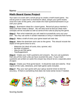 Preview of Math Board Game Project