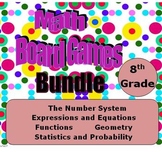 Math Board Games Bundle - 8th Grade (8.NS, 8.EE, 8.F, 8.G, 8.SP)