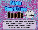 Math Board Games Bundle - 6th Grade - (6.RP) (6.NS) (6.EE)