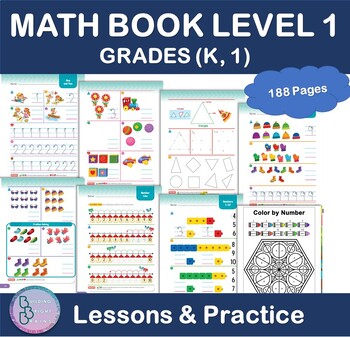 Preview of Math Book Level 1 | 1st Grade & K Curriculum | Notes Exercises & Problem Solving