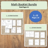 Math Booklet Bundle Montessori 1-10, Teens, Tens, and Hund