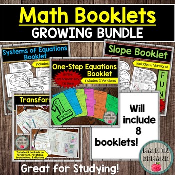 Preview of Math Booklets (Great for Math Interactive Notebooks) Guided Scaffolded Notes