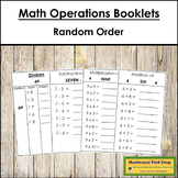 Math Operations Booklets (random order) - Math Operations
