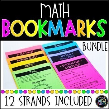 Preview of Math Bookmarks Bundle | Math Resources | Student Math Tools