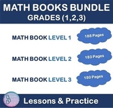 Math Books Bundle | Grades 1, 2, 3 Curriculum| Notes Exerc