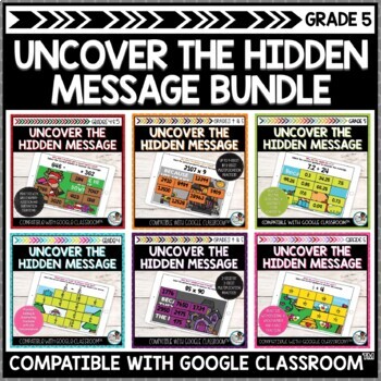 Preview of Math Boom Cards Bundle for Grade 5 | Seasonal and Holiday Activities