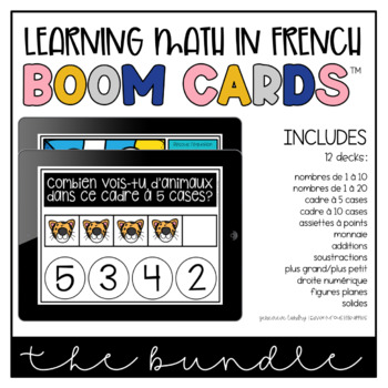 Preview of Math Boom Cards™ Bundle (in French) 