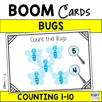 Preview of Math Boom Cards Counting Bugs 1-10