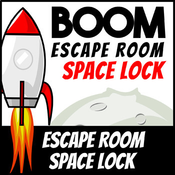Preview of Math Boom Cards Digital Escape Room | Space Lock | Distance Learning