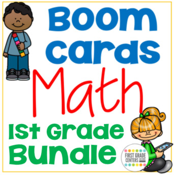 Preview of Math Boom Cards Digital Games Bundle for First Grade