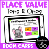 Math Boom Cards: Place Value Tens and Ones: 2 Digit Number