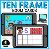 Math Boom Cards Ten Frame Digital Learning with Audio SOUND