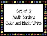 Math Borders - Set of 6 Borders (letter, legal and ledger sizes)