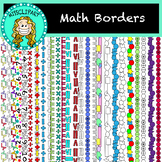 Math Borders (Color & B&W){MissClipArt}