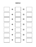 Math Box Write In Addition Subtraction Multiplication Division