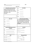 Math Boxes for common core first grade
