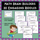 Math Brain Teasers 30 Mini Test Prep Worksheets Promotes H