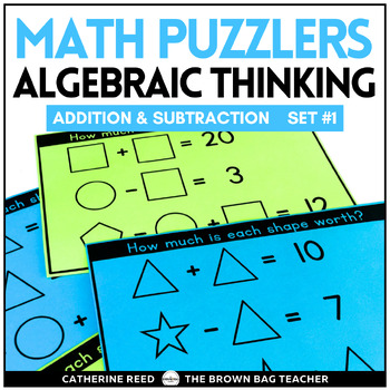 Preview of Math Logic Puzzles Set 1: 1st & 2nd Grade Algebraic Thinking & Math Enrichment