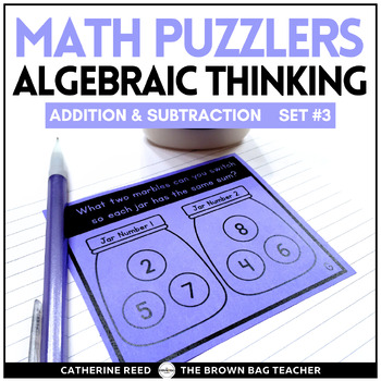 Preview of Math Enrichment Puzzles Set 3: 1st & 2nd Grade Algebraic Thinking, Number Jars