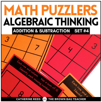 Preview of Math Logic Puzzles Set 4: 1st & 2nd Grade Algebraic Thinking & Math Enrichment