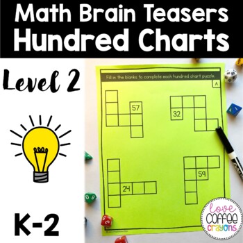 Preview of Math Enrichment | Hundred Chart Brain Teasers | Level 2
