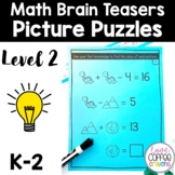 1st & 2nd Grade Math Enrichment | Picture Brain Teasers | Level 2