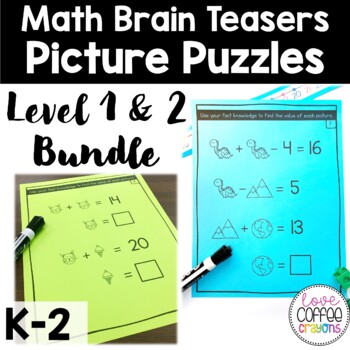 Preview of Math Enrichment | Picture Brain Teasers Bundle