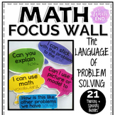 Math Focus Wall: The Language of Problem Solving {Classroo