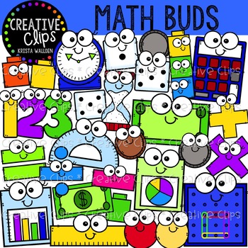 Preview of Math Buds: Math Clipart {Creative Clips Clipart}