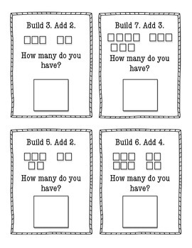 Preview of Math Build and Add Activity- Kindergarten