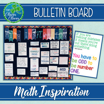 Math Bulletin Board by The Clever Clover | Teachers Pay Teachers