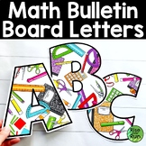 Bulletin Board Letters for Math Classroom with Bright Rain