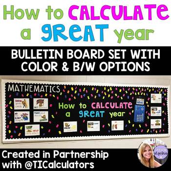 Preview of Math Bulletin Board: How to CALCULATE a GREAT year - with @TICalculators