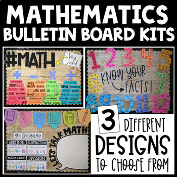 Preview of Math Bulletin Boards (Math Talk, Word Problem Key Words, Math Facts) Math Wall