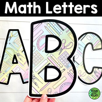 Preview of Spring Bulletin Board Letters for Math Classroom